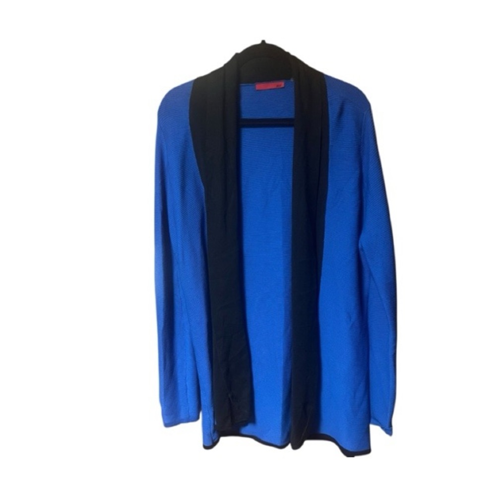 RED Ribbed Open Front‎ Cardigan Sweater